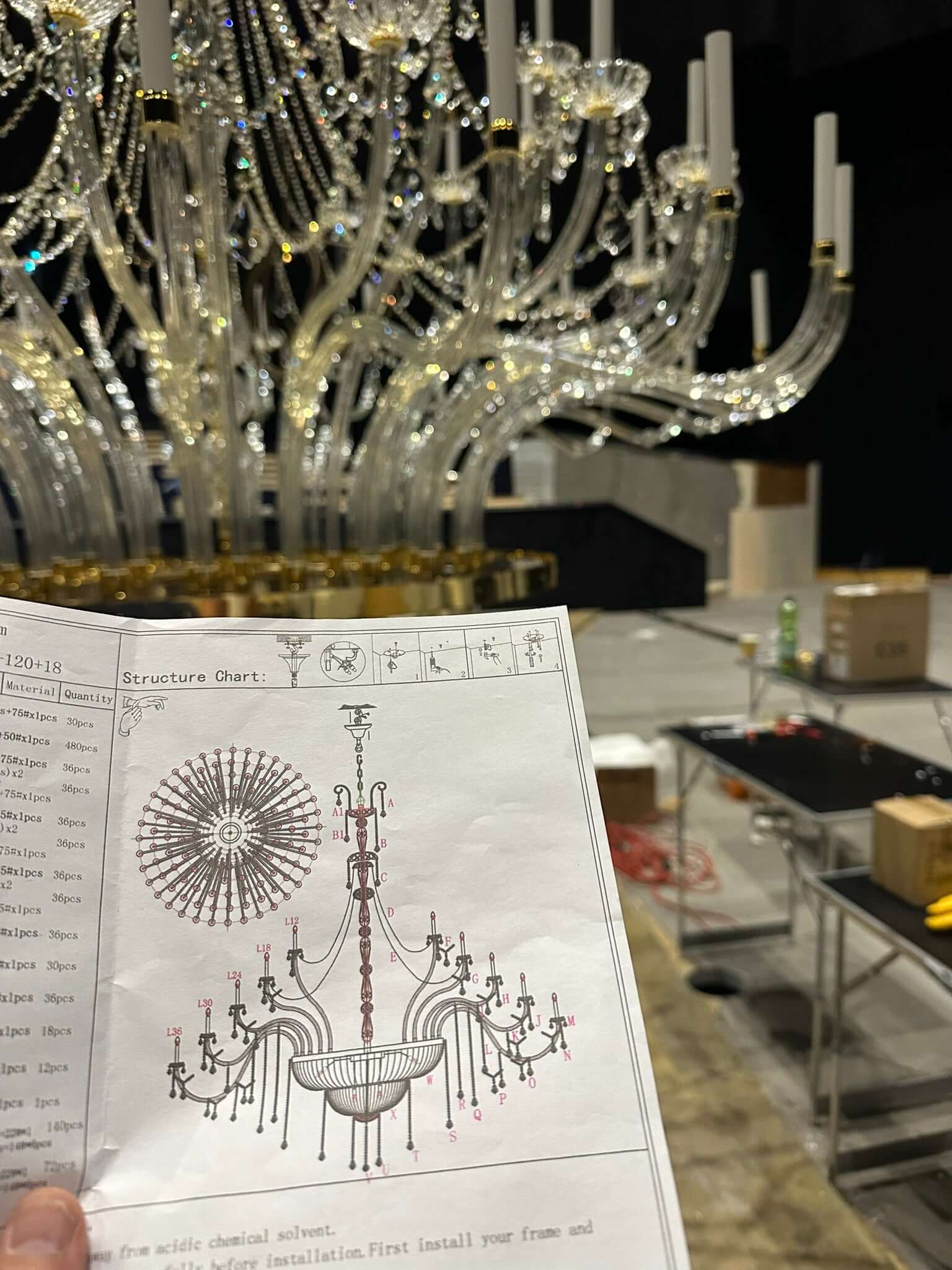 kronleuchter mit 350cm durchmesser