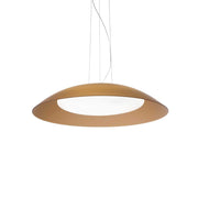 Ideallux Pendelleuchte LENA Kaffee, dimmbare Metall- und Glaskombination, verstellbare Höhe, modernes Design, 3 E27 Lampen.