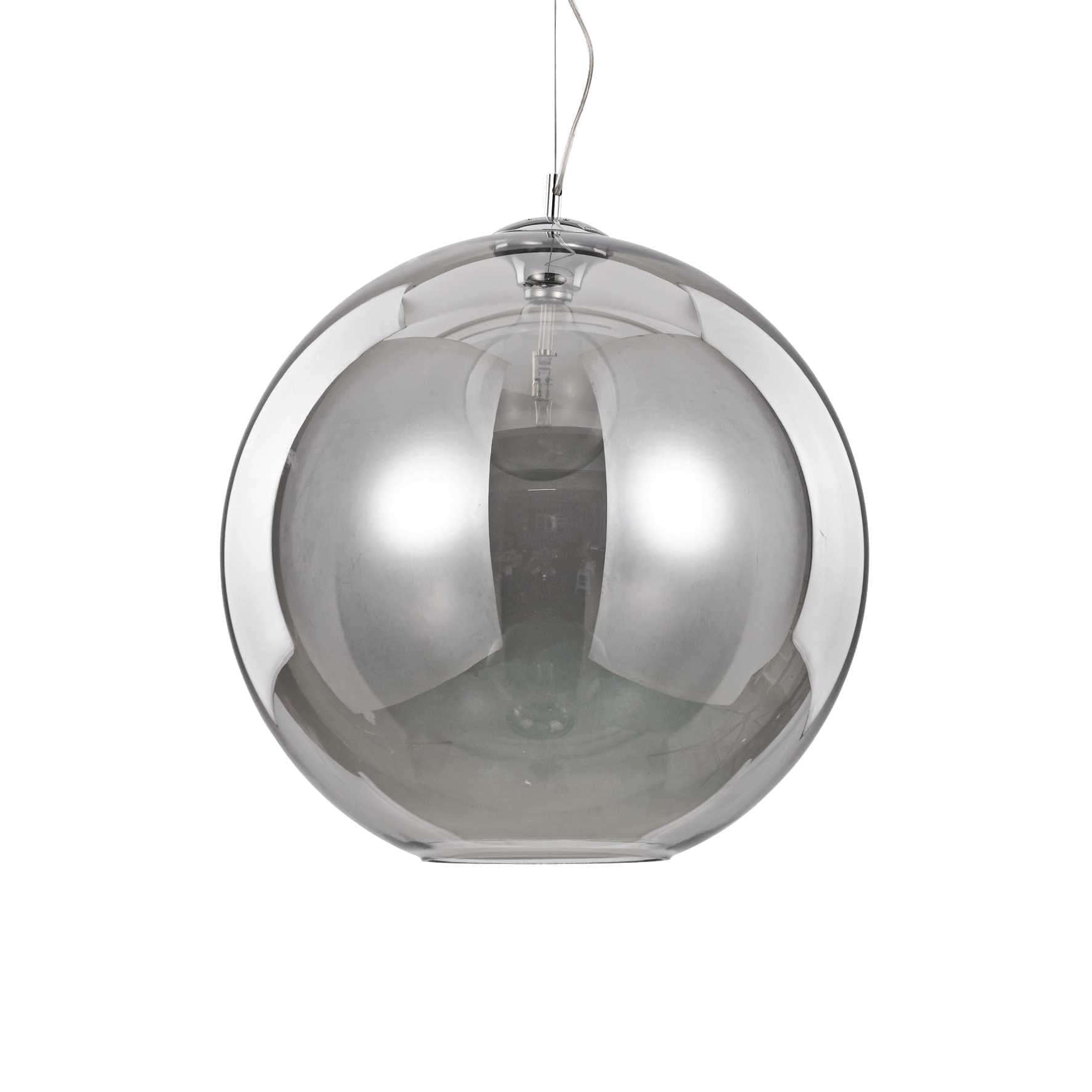 Ideallux NEMO 50cm pendant light with smoke glass, dimmable, adjustable height, E27 socket.