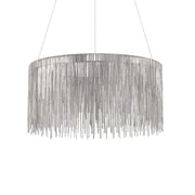 Moderne Pendelleuchte Versus mit Chrom-Metallkettendesign, Ø51cm, LED dimmbar, ideal als stilvolles Raum-Highlight.