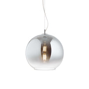 Ideallux Pendelleuchte NEMO 30cm chrom Nuance, dimmbar, geblasenes Glas, modernes Design
