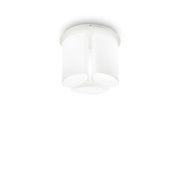 Ideallux Deckenleuchte Almond 3Leuchten, white metal and blown glass ceiling light, dimmable, Ø40cm, height 31.5cm