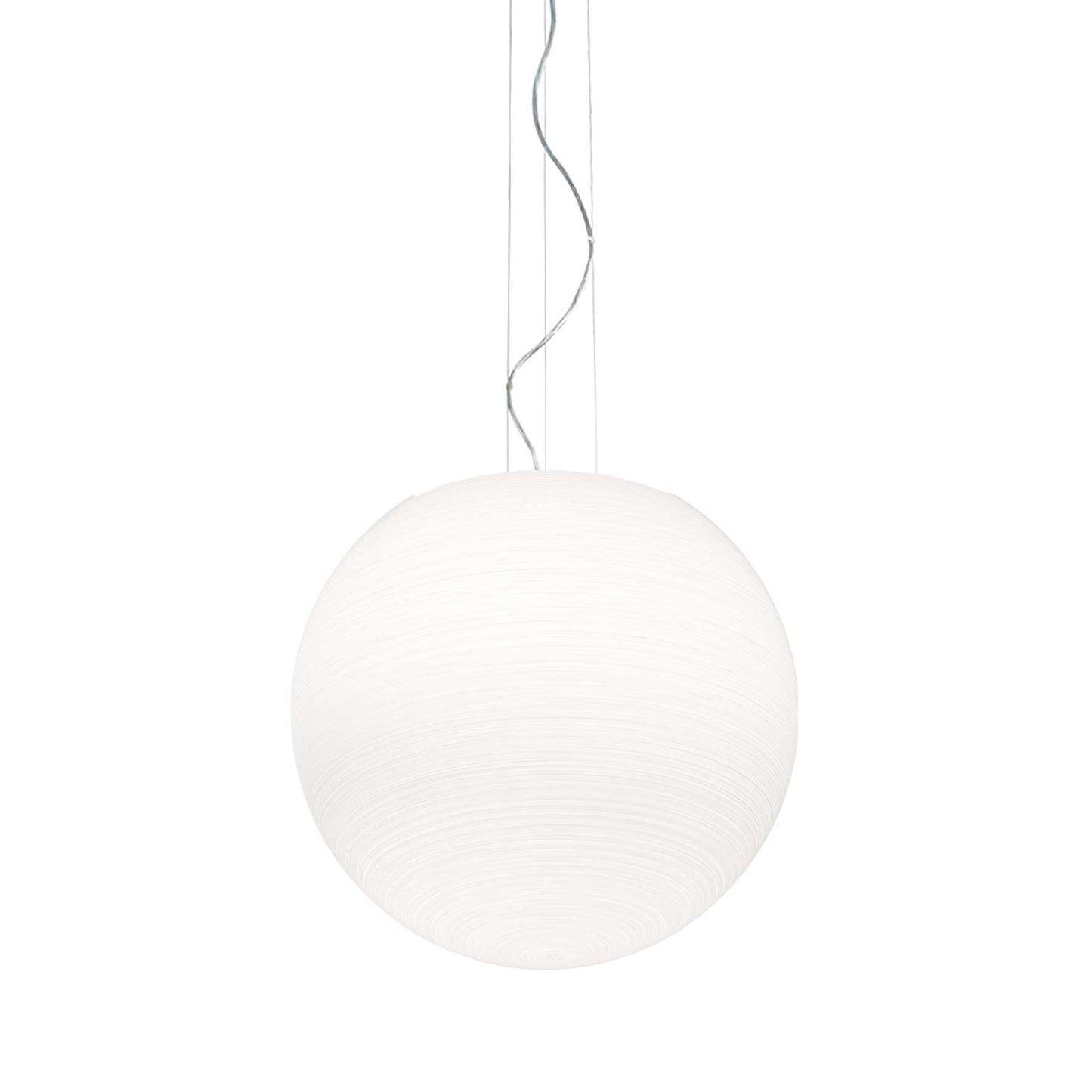Ideallux Pendelleuchte MAPA RIGA 50cm, weißer Glasdiffusor, dimmbar, höhenverstellbar, E27 Fassung, 230V, Metallrahmen, minimalistisches Design
