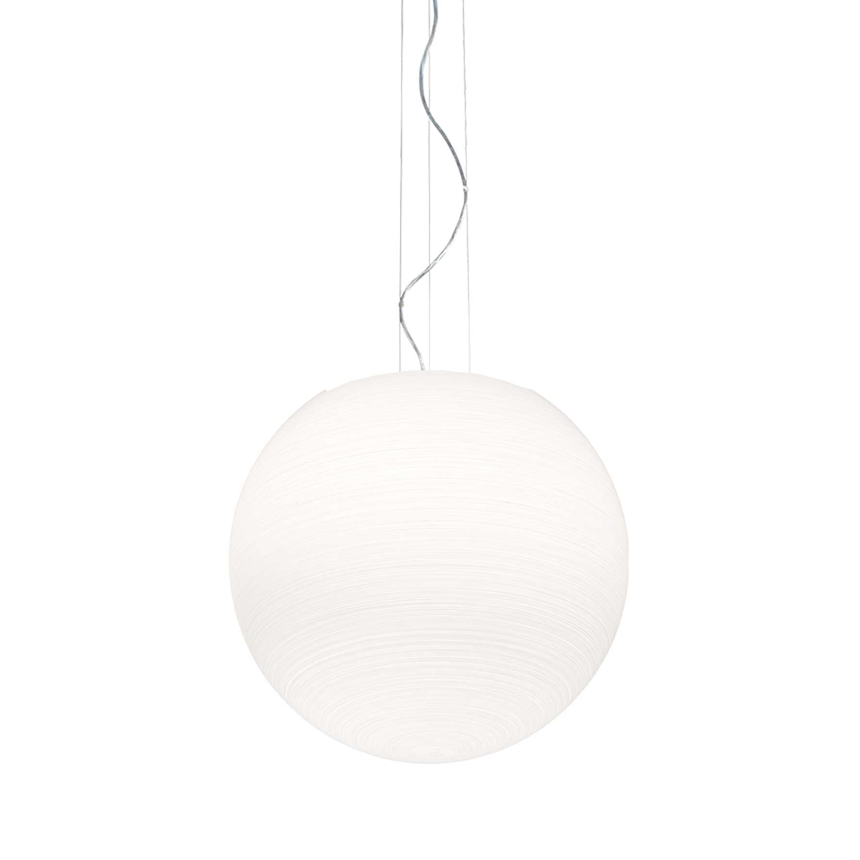 Ideallux Pendelleuchte MAPA RIGA 50cm, weißer Glasdiffusor, dimmbar, höhenverstellbar, E27 Fassung, 230V, Metallrahmen, minimalistisches Design
