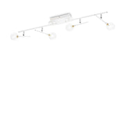 Ideallux Deckenleuchte MARACAS 4-flammig, dimmbar, weiß, G4 Sockel, verstellbare Glas-Diffusoren, 230V, modernes Design.