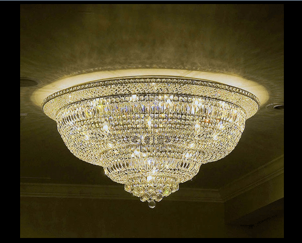 Luxurious Kristall Deckenleuchte Hamburg, Ø90cm, in gold, featuring dazzling crystals, perfect for elegant interiors.