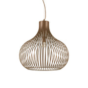Ideallux Pendelleuchte ONION 59cm, brown metal finish, dimmable with adjustable height, E27 socket, 230V, modern design lighting.