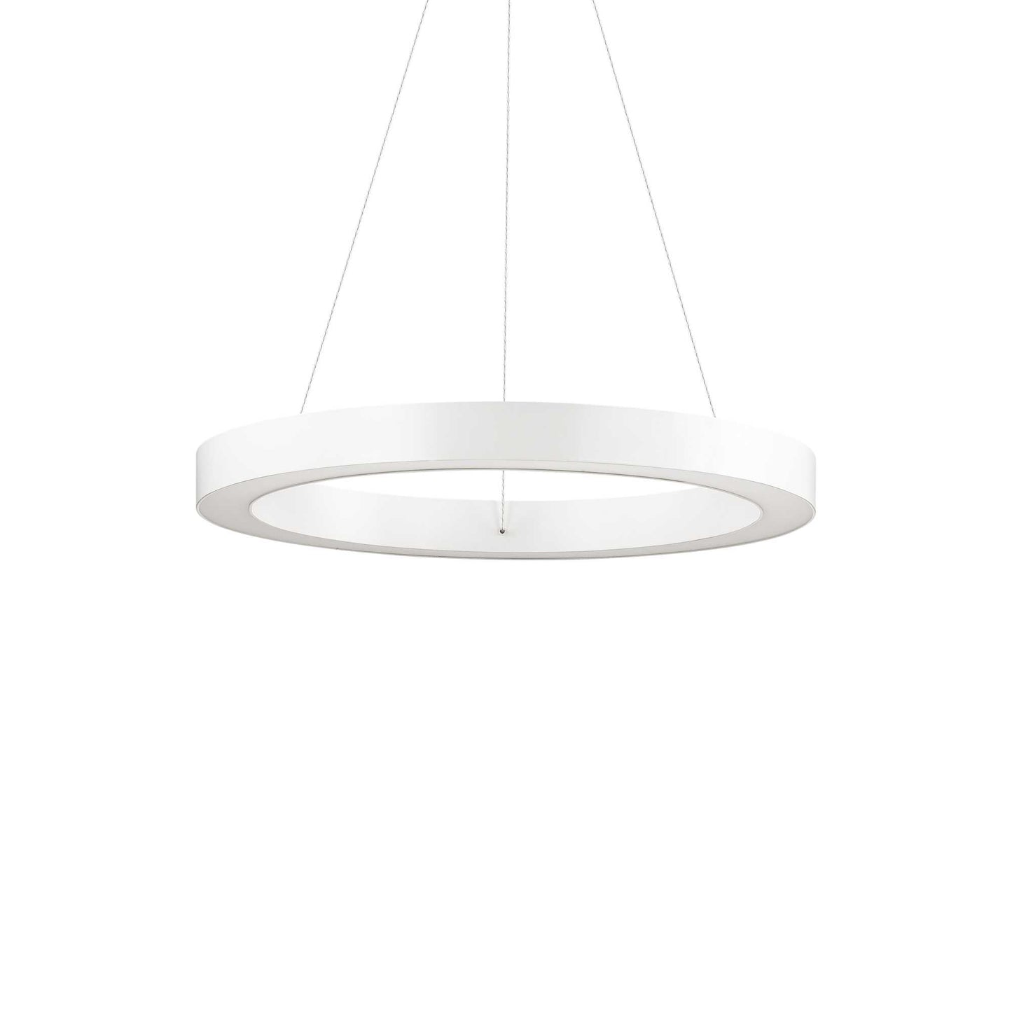 Ideallux ORACLE 50cm white pendant light, dimmable, adjustable height, LED 2600LM, aluminum design, modern ceiling lighting