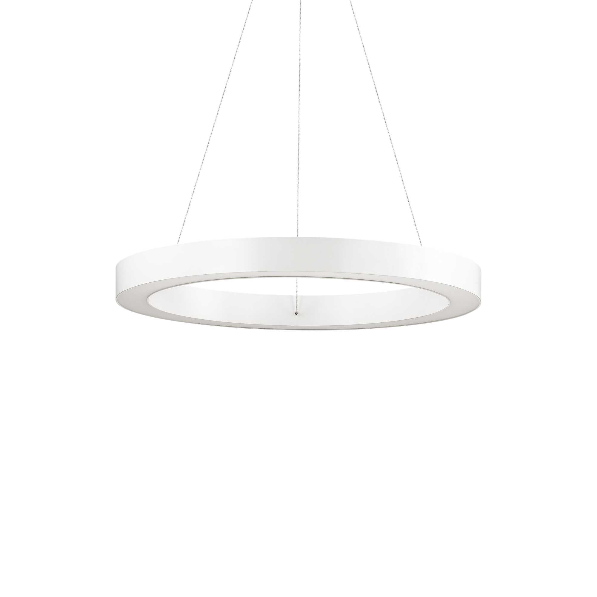 Ideallux ORACLE 50cm white pendant light, dimmable, adjustable height, LED 2600LM, aluminum design, modern ceiling lighting