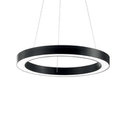 Ideallux Pendelleuchte ORACLE 70cm, schwarzes Aluminium-LED-Hängelicht, Ø70cm, nicht dimmbar, höhenverstellbar, 3300LM 3000K, 230V.