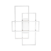 Ideallux RETTANGOLO white ceiling light fixture with geometric design, metal frame, LED lighting, non-dimmable, 62.5x41x6cm.