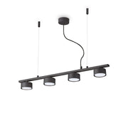 Ideallux MINOR LINEAR 4-flammig pendelleuchte, dimmbar, matt lackiertes Metall, höhenverstellbar, für moderne Beleuchtung