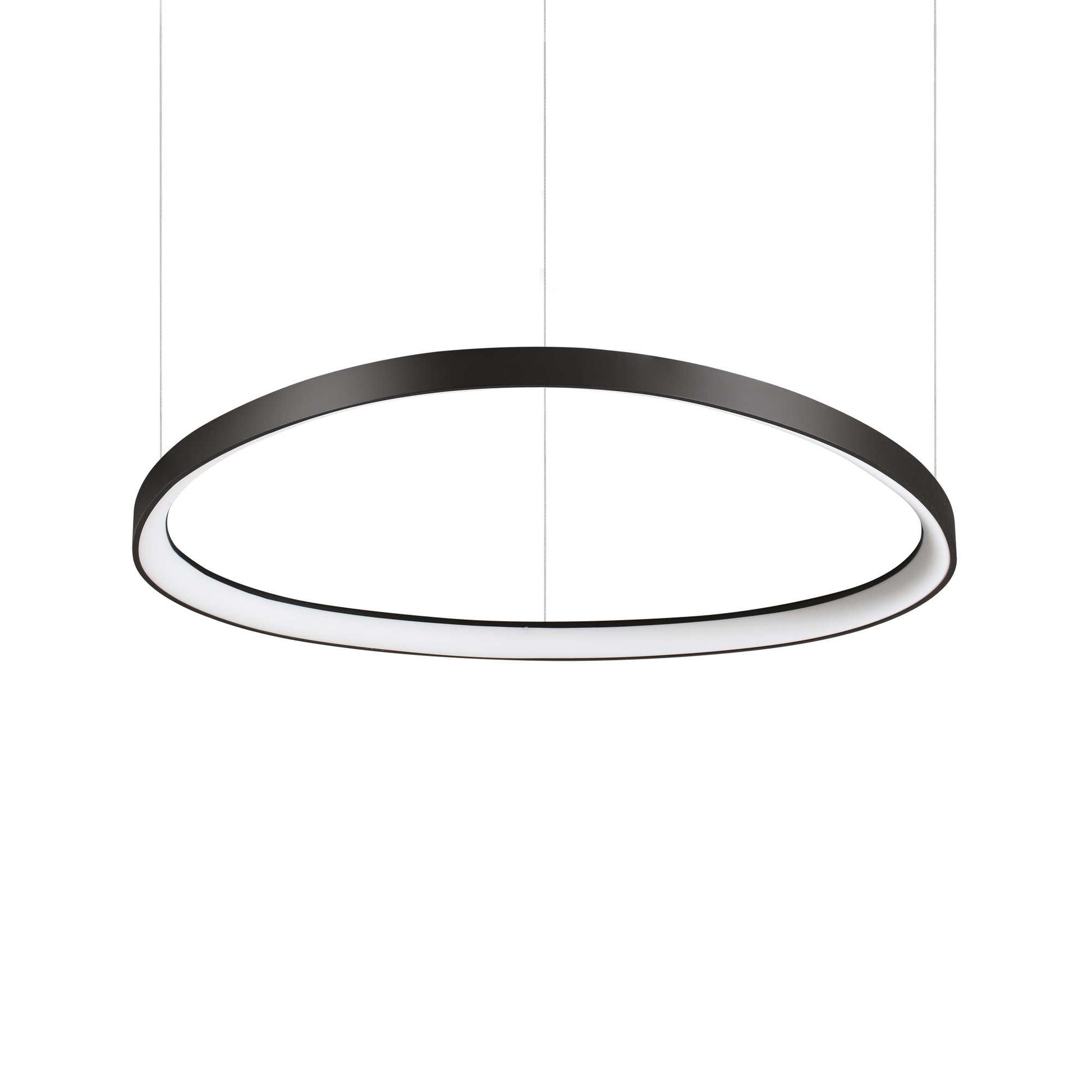 Ideallux Pendelleuchte GEMINI 81cm, schwarz, LED, dimmbar, modernes Design