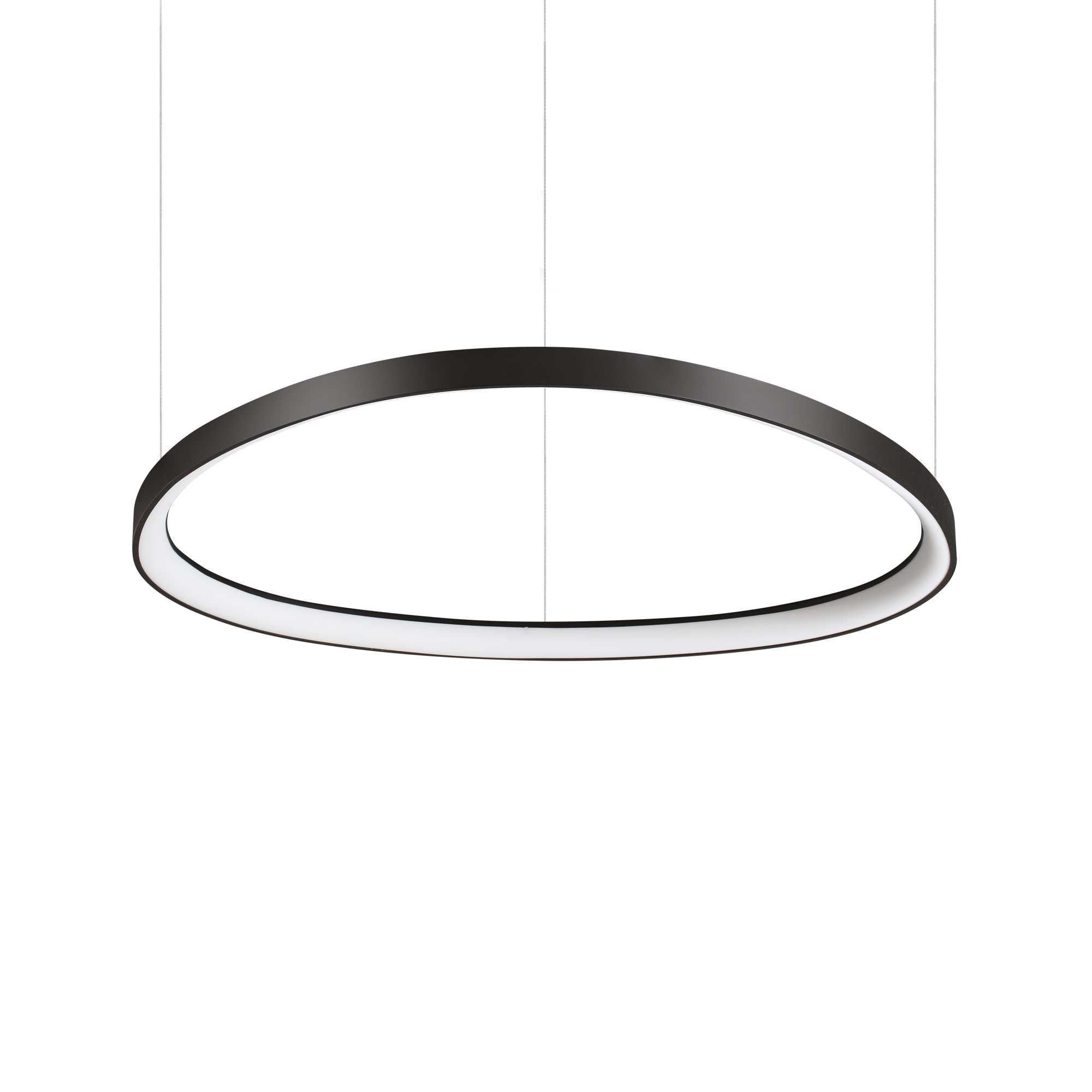 Ideallux Pendelleuchte GEMINI 81cm, schwarz, LED, dimmbar, modernes Design