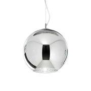 Ideallux Pendelleuchte NEMO 40cm Silber, dimmbar, geblasenes Glas, einstellbare Höhe, E27 Fassung, modernes Design