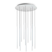 Ideallux Pendelleuchte FILO 12 in Weiß, moderne LED Hängelampe aus pulverbeschichtetem Metall, nicht dimmbar, höhenverstellbar.