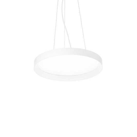 Ideallux Pendelleuchte FLY Weiße LED, 4000K, dimmbar, aluminium, Ø35cm, höhenverstellbar, moderne Hängeleuchte