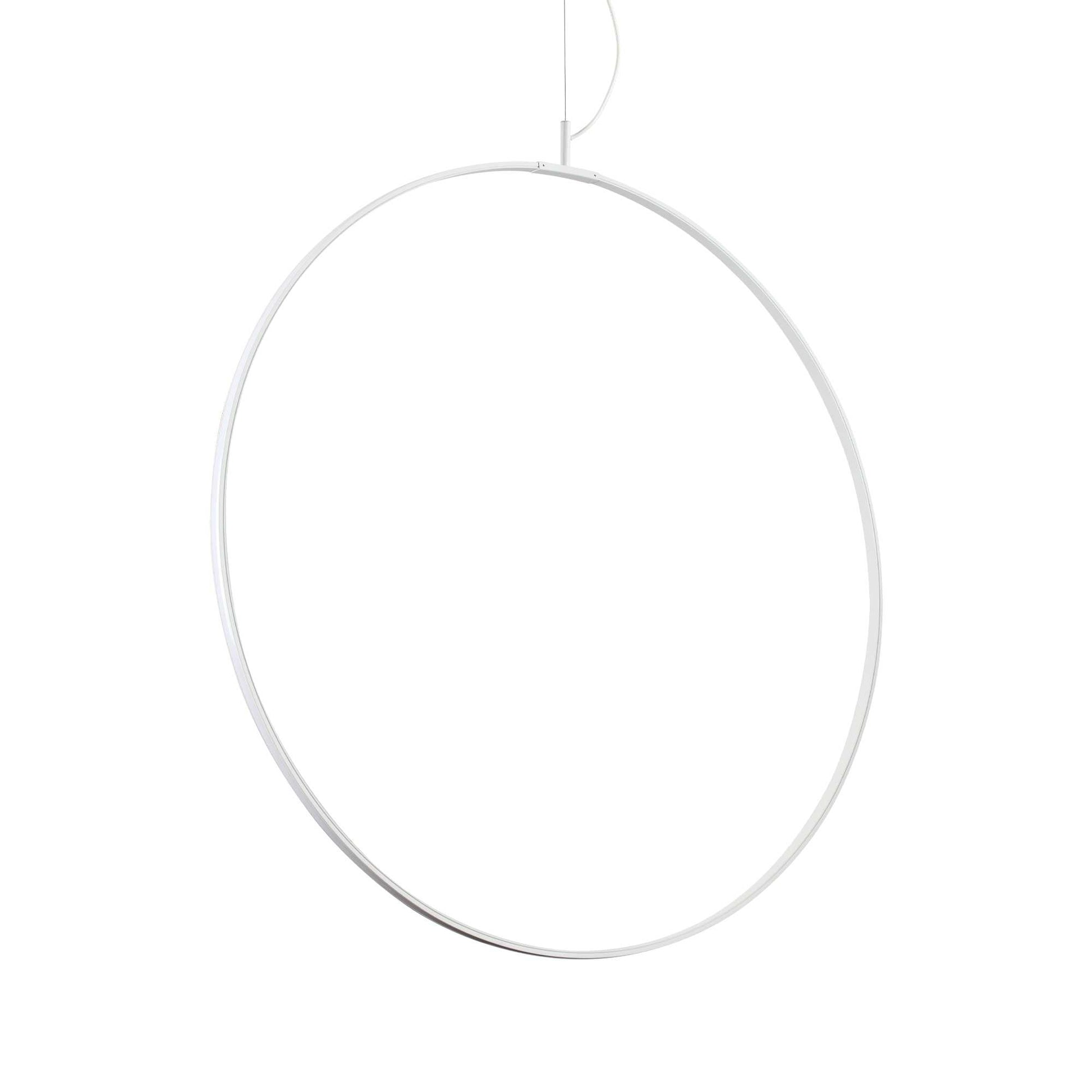 Ideallux Pendelleuchte Circus 90cm Weiß, minimalistisches Design, aus Metall und Polycarbonat, für moderne Innenräume