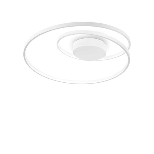 Ideallux Deckenleuchte Weiß DALI, dimmbar, Ø60cm, LED 5200LM 3000K, modernes Design, weißes pulverbeschichtetes Metall, Deckenlampe.