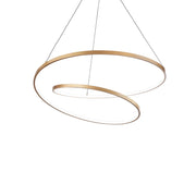 Ideallux OZ 60cm Gold DALI pendant light, dimmable LED, elegant gold metal design with adjustable height, modern lighting solution.