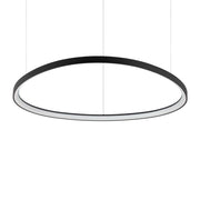 Modern black Ideallux Gemini pendant light, 105cm, featuring dimmable LED and adjustable height, ideal for contemporary interiors.