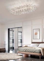 Masiero Aqaba Maria Theresa Ceiling Light Large L155cm W73cm 16 Lights with Sparkling Crystals
