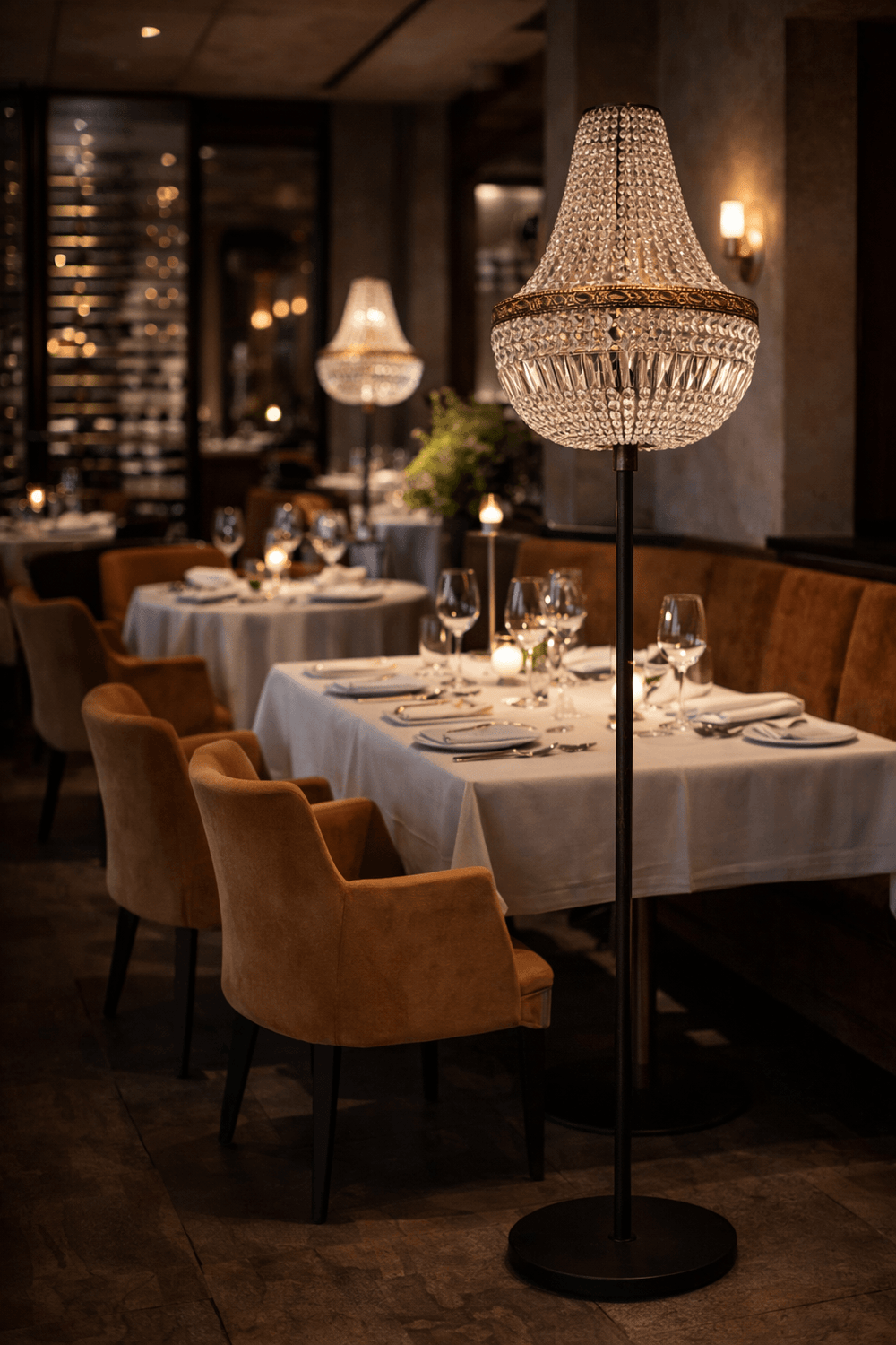 event stehleuchte florence antik gold bar