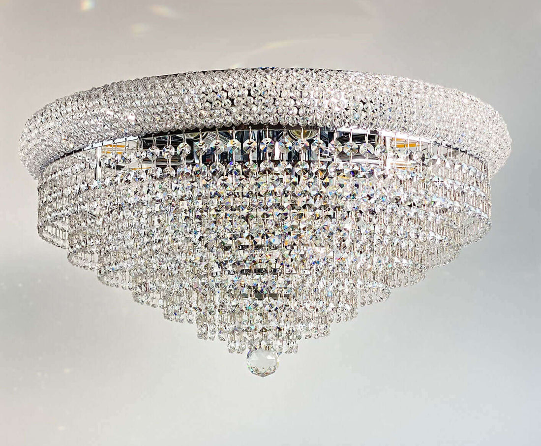 Kristall Deckenleuchte Granada Silber