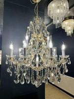 Kristall Kronleuchter gold