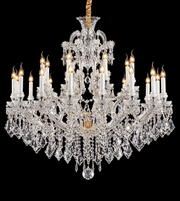 KRONLEUCHTER Maria Theresia Gold Ø120cm 16+8Leuchten Arme mit Glas ummantelt