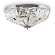 Maytoni Kristall Deckenleuchte Facet klein Silber with glass crystals and metal fixture in chrome and gold finishes, 4 E14 bulbs