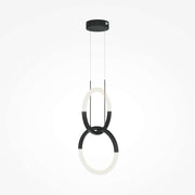Maytoni Pendelleuchte Node schwarz klein, LED, hängend, metallisch mit verstellbaren Lichtringen, 120cm maximal Höhe
