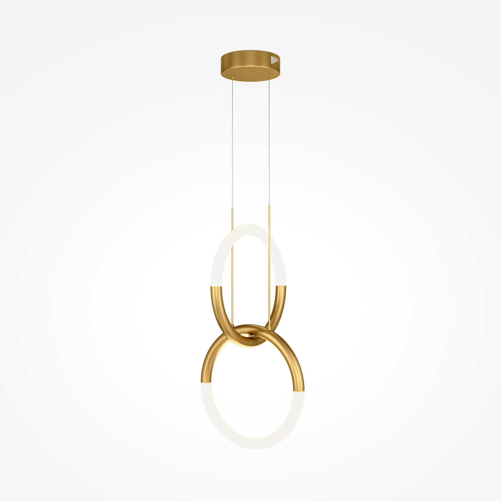 Maytoni Pendelleuchte Node Gold klein, ø34cm, adjustable light rings, metal in gold and black accents, LED 1200LM, non-dimmable.