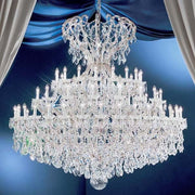 Kronleuchter Kristall Lüster, XXL, Silber, 65 Leuchten, 213cm Durchmesser, 198cm Höhe, Dimmbar, Hochwertige Bleikristalle