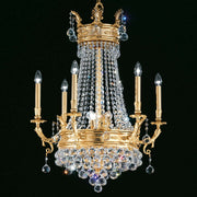 Masiero Impero basket chandelier Ø60cm 12 lights with sparkling crystals