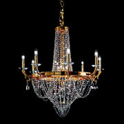 Masiero Impero basket chandelier Ø100cm H100cm 13 lights with sparkling crystals