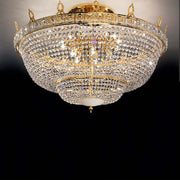 Masiero Crystal Ceiling Light Round Ø115cm Gold Colors with CUT CRYSTAL VE829/PL12