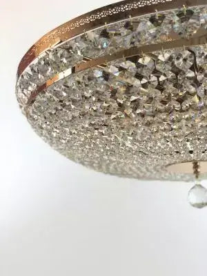 Kristall Deckenleuchte PALACE Ø65cm, 12-flammig, goldene Beschichtung, funkelnde Kristalle, luxuriöses Design, dimmbar