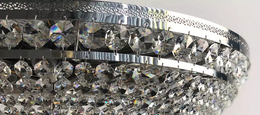 Kristall Deckenleuchte PALACE silber