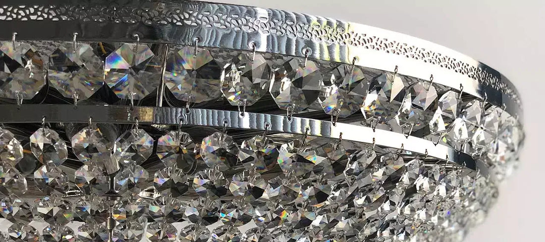Kristall Deckenleuchte PALACE silber