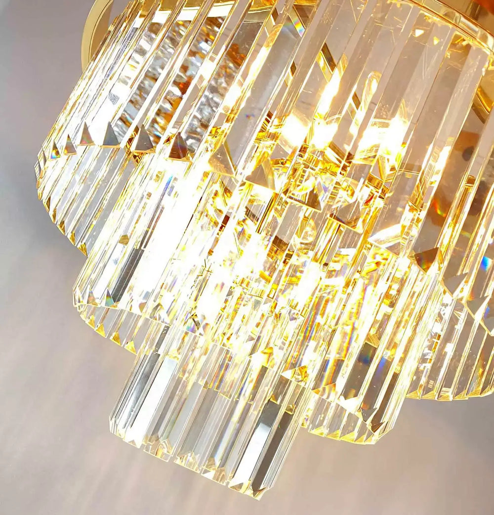 Kristall Pendelleuchte Gold