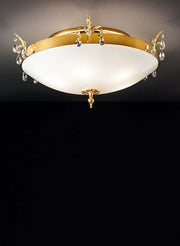 Masiero PRIMADONNA ceiling light Ø 70cm gold burnished CUT CRYSTAL