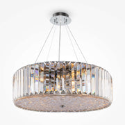 Maytoni Pendelleuchte Recinto Kristall Groß in chrom mit Glas Kristallen, dimmbar, verstellbar, E27 Fassung, Durchmesser 53cm.