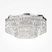 Maytoni Deckenleuchte Dune Silber groß with chrome metal and crystal glass, dimmable, dual-tone fixtures, E14 sockets, elegant design.