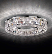 Masiero Crystal Ceiling Light Round Ø60cm Silver Colors with CUT CRYSTAL