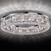Masiero Crystal Ceiling Light Round Ø120cm Silver Colors with CUT CRYSTAL