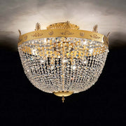 Masiero Crystal Ceiling Light Round Ø90cm Gold Colors with CUT CRYSTAL VE827/PL10