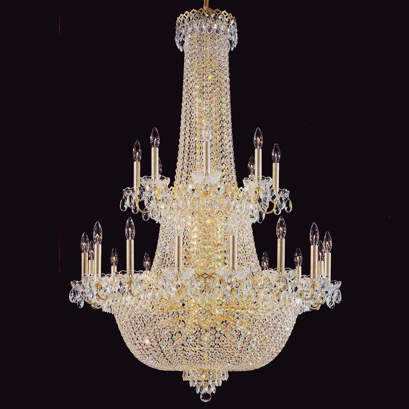 Kristall Hängeleuchte Korblüster für Treppenhaus Galerie Durchmesser 130cm Höhe180cm XXL 