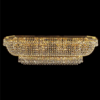 Kristall Deckenleuchte 75cm lang mit 11Leuchten Gold- oder Silberfarben 
