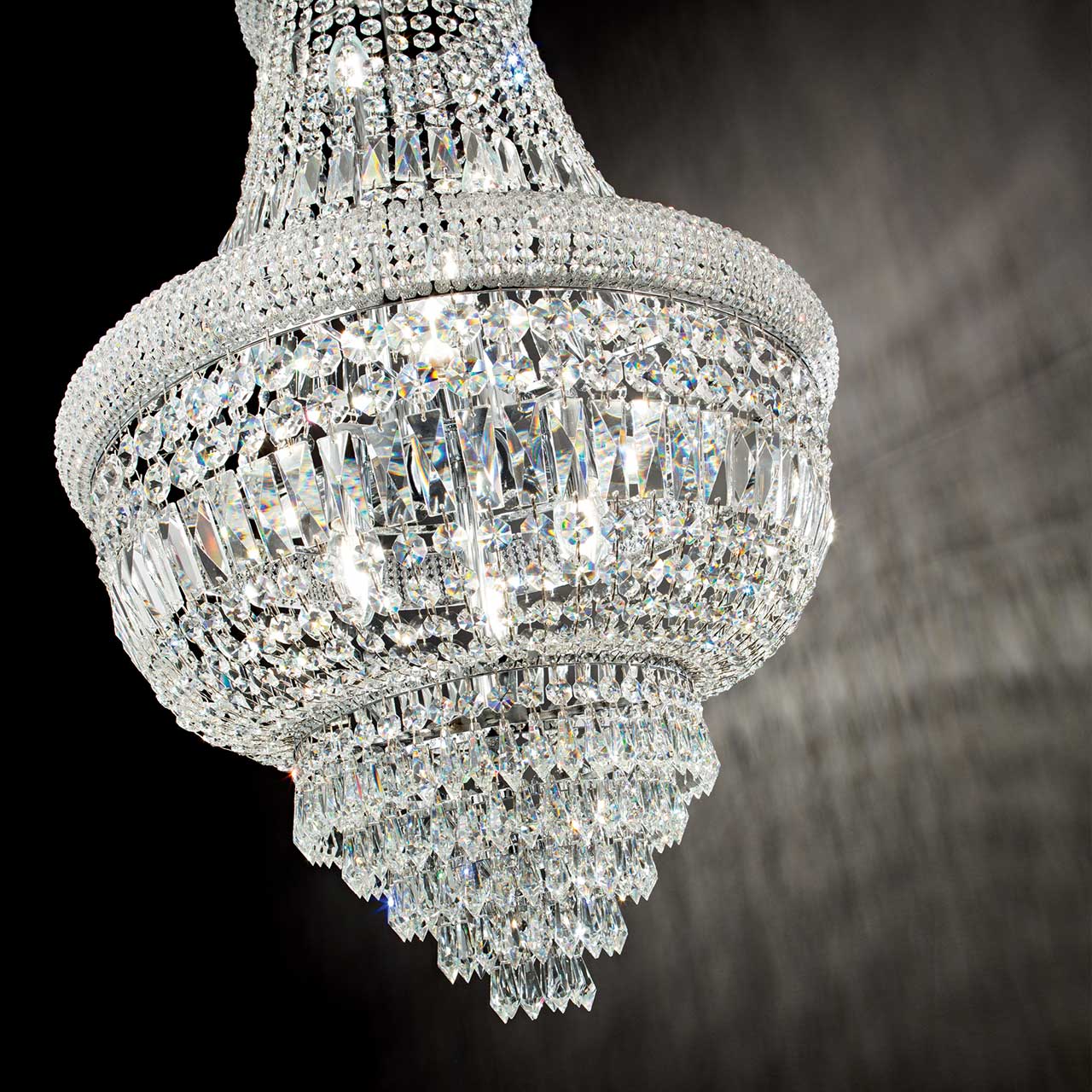Ideal Lux Imperial Kristall Korblüster Dubai Ø 52cm 10Flammig